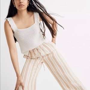 Madewell crochet ruffle tank
